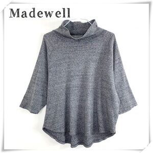 Madewell Quarter-Sleeve Mockneck Top Gray